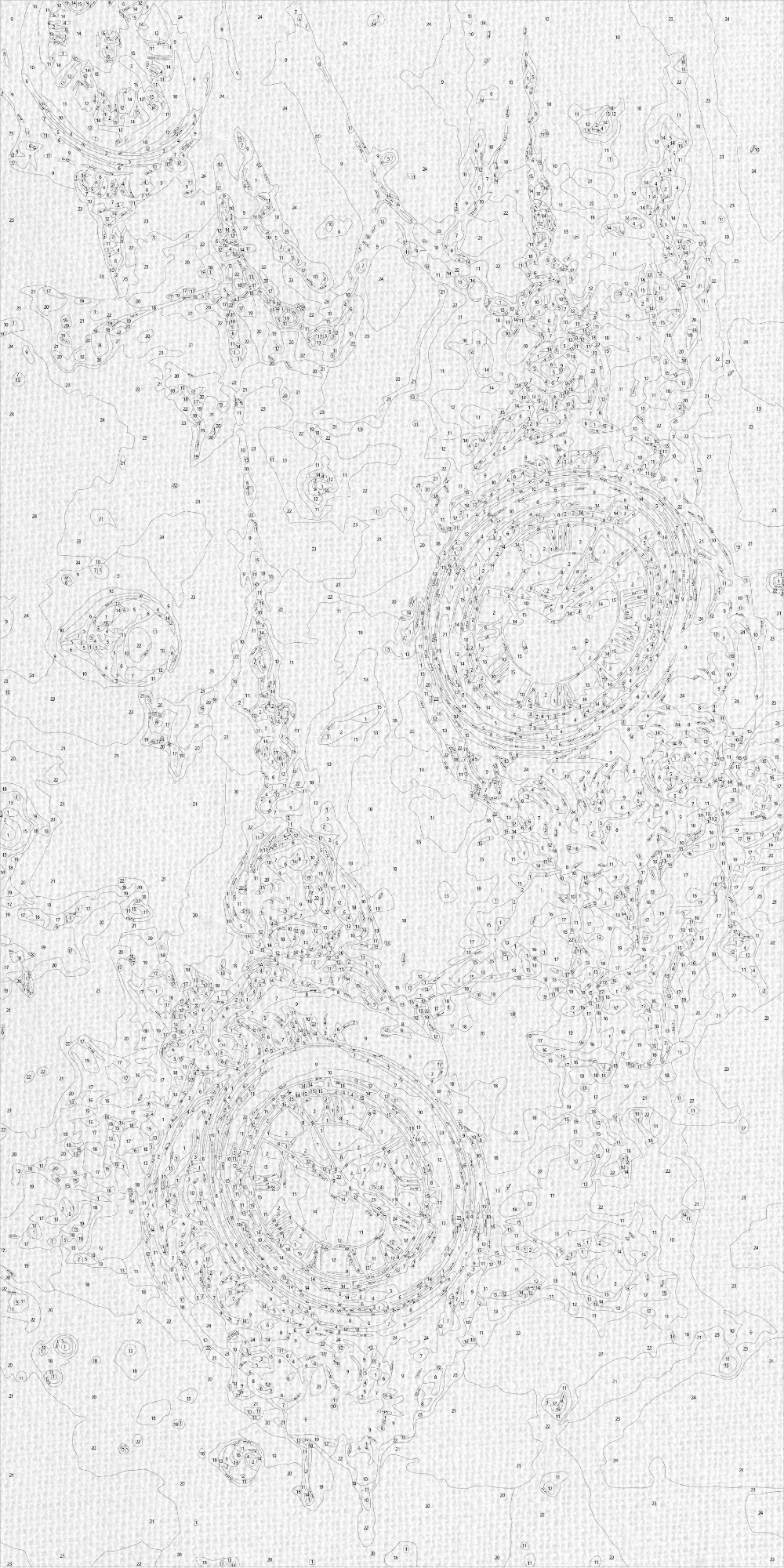 Pictură pe numere pe șasiu 40×80 cm – Ceasuri magice cu culori metalice aurii – Spațiu – LW 5113
