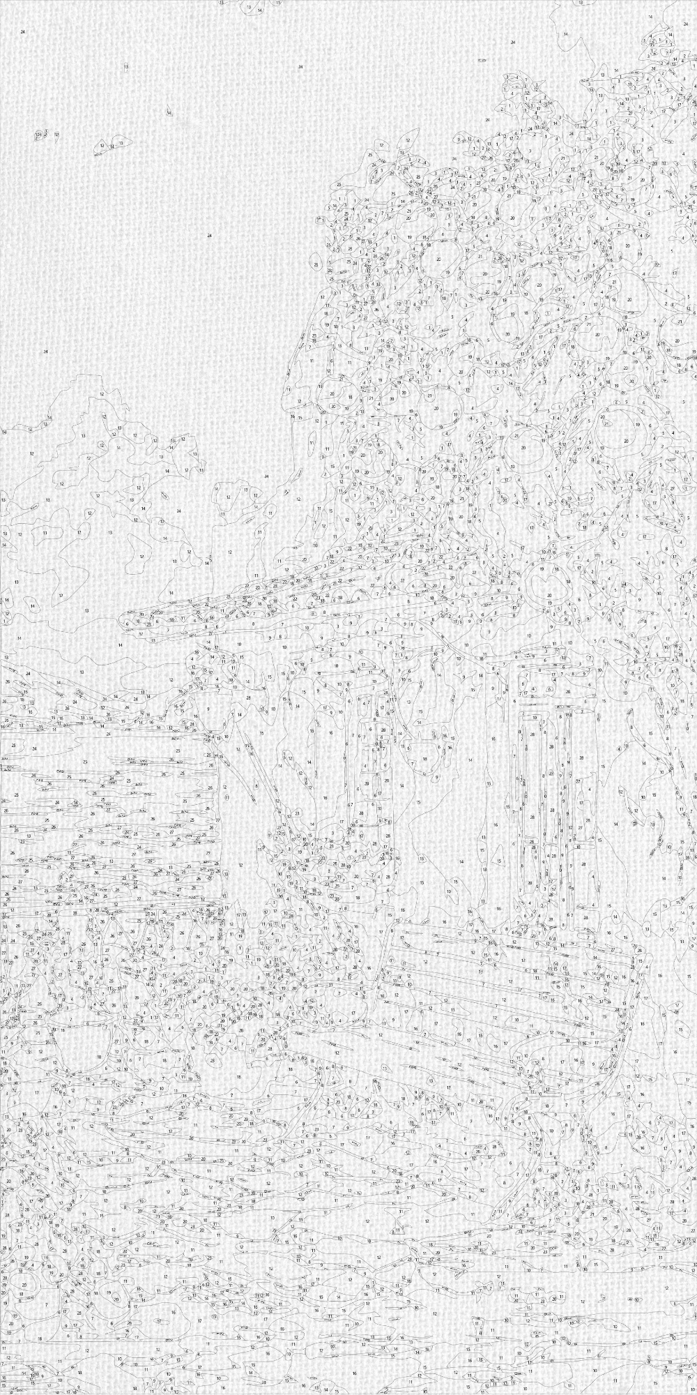 Pictură pe numere pe șasiu 40×80 cm – Peisaj italian – Peisaj – LW 5115