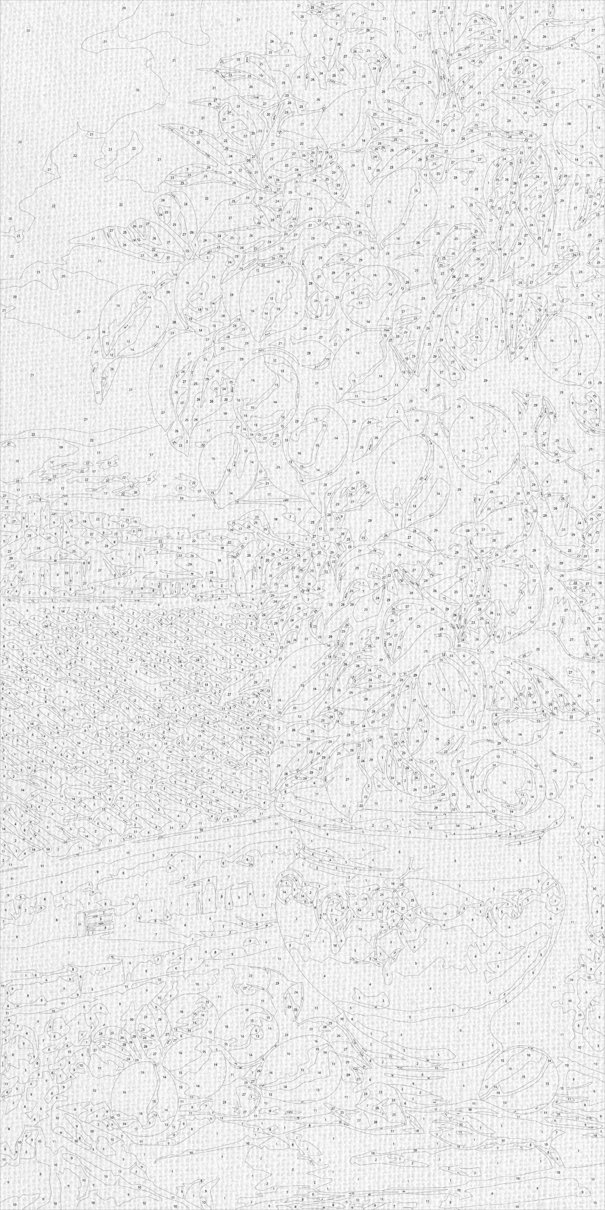 Pictură pe numere pe șasiu 40×80 cm – Lămâi în ghiveci – Natură statică – LW 5116