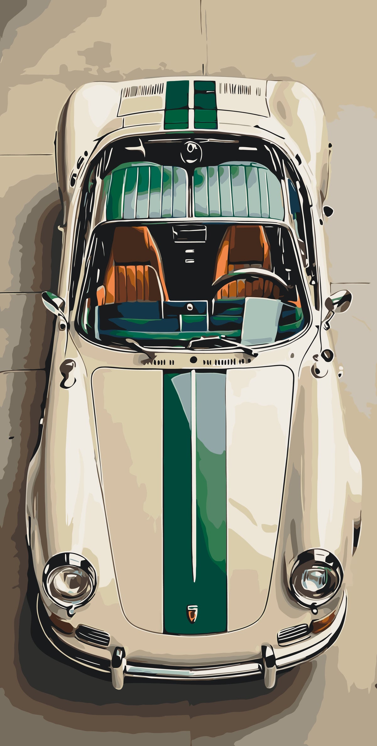 Pictură pe numere – Porsche 911 retro