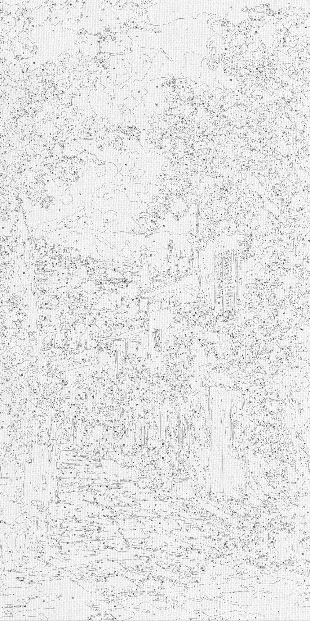 Pictură pe numere pe șasiu 40×80 cm – Străduță în Toscana – Peisaj/Flori – LW 5135