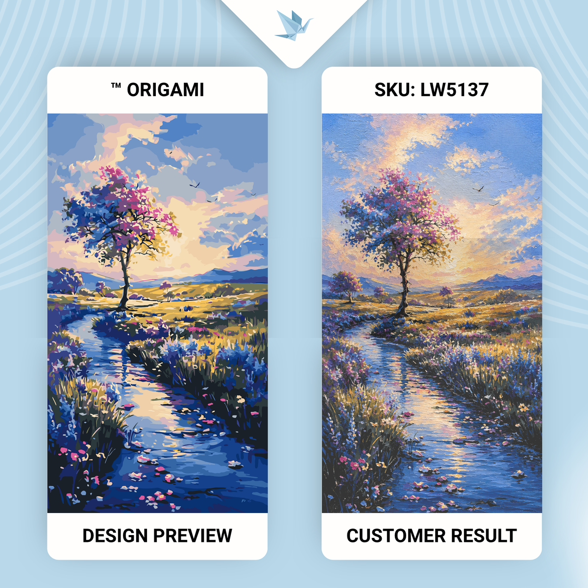 Pictură pe numere pe șasiu 40×80 cm – Drumul spre vis – Peisaj – LW 5137