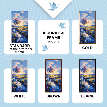 Pictură pe numere pe șasiu 40×80 cm – Drumul spre vis – Peisaj – LW 5137