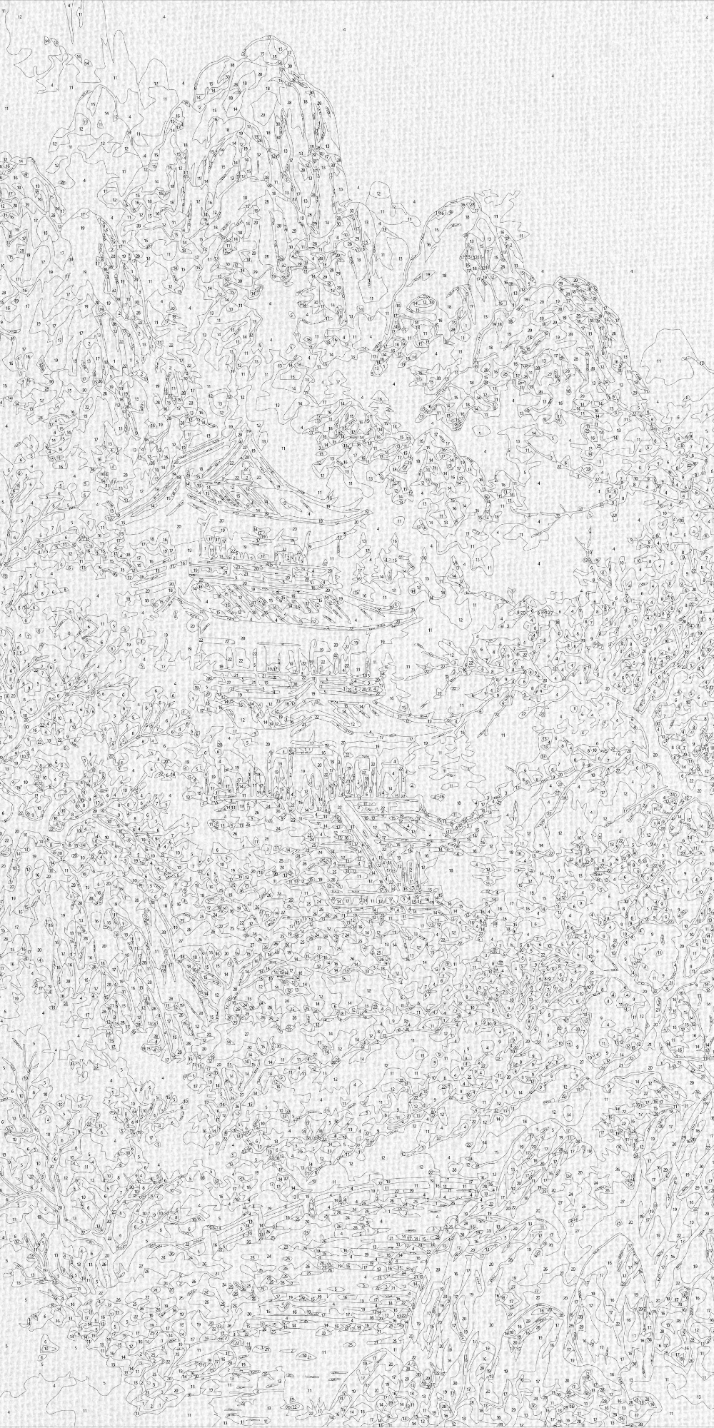 Pictură pe numere pe șasiu 40×80 cm – Armonia Orientului – Peisaj – LW 5138