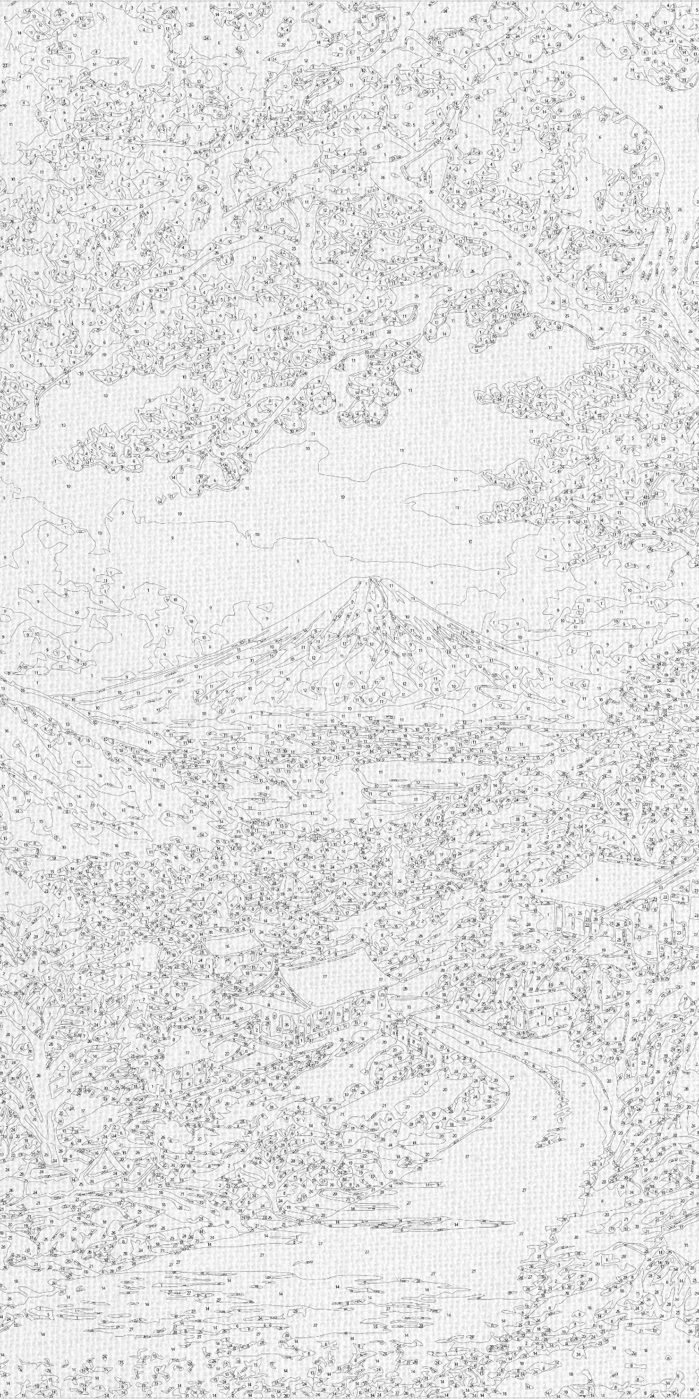 Pictură pe numere pe șasiu 40×80 cm – Frumusețea sakurei japoneze – Peisaj – LW 5141