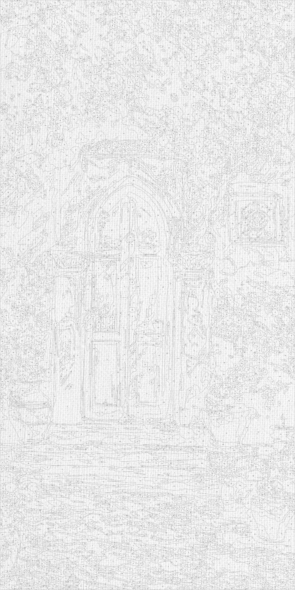 Pictură pe numere pe șasiu 40×80 cm – Atmosferă provensală – Peisaj/Flori – LW 5147