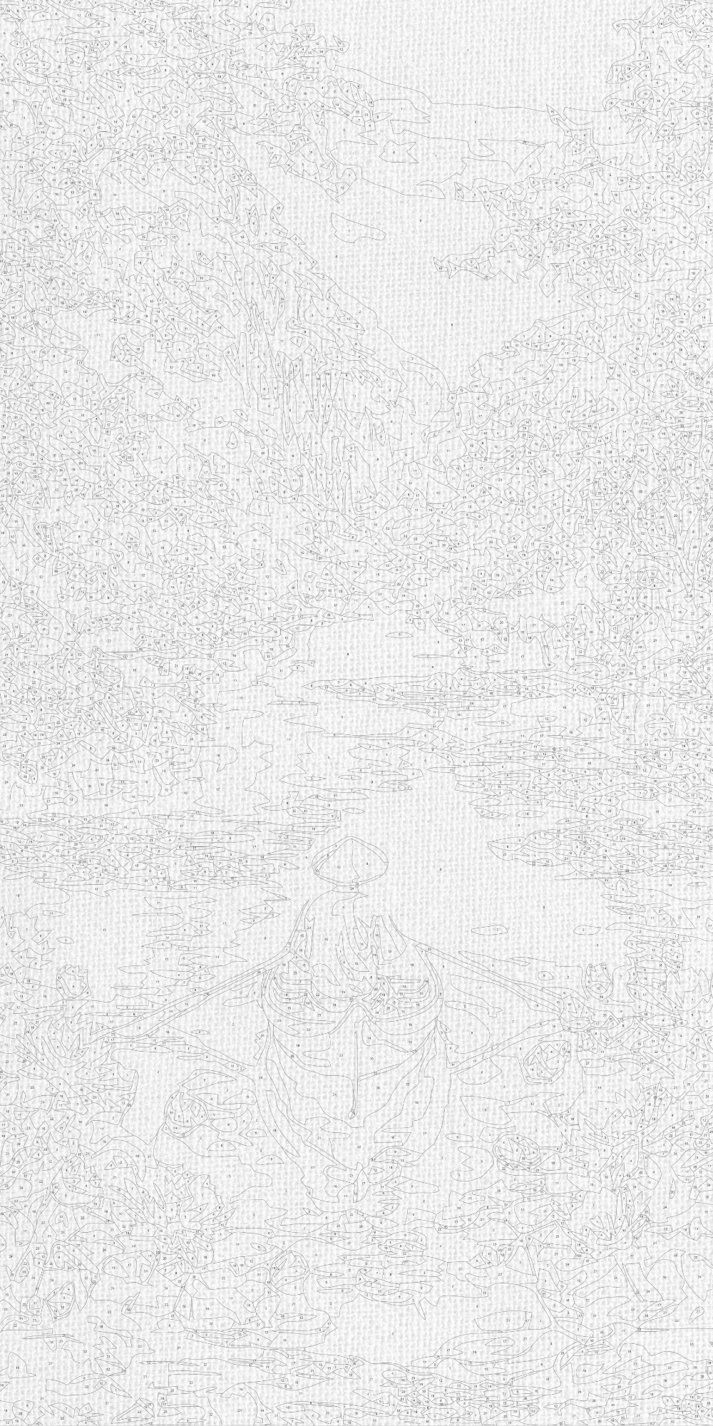 Pictură pe numere pe șasiu 40×80 cm – Liniștea Orientului – Peisaj – LW 5149