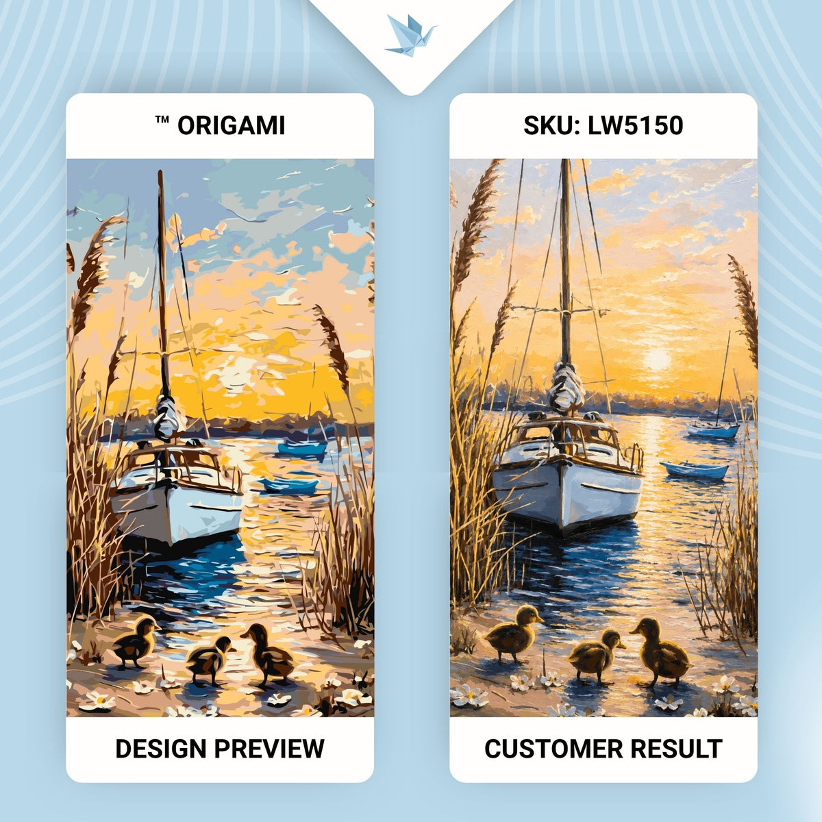 Pictură pe numere pe șasiu 40×80 cm – Seară de vară – Peisaj/Animale – LW 5150