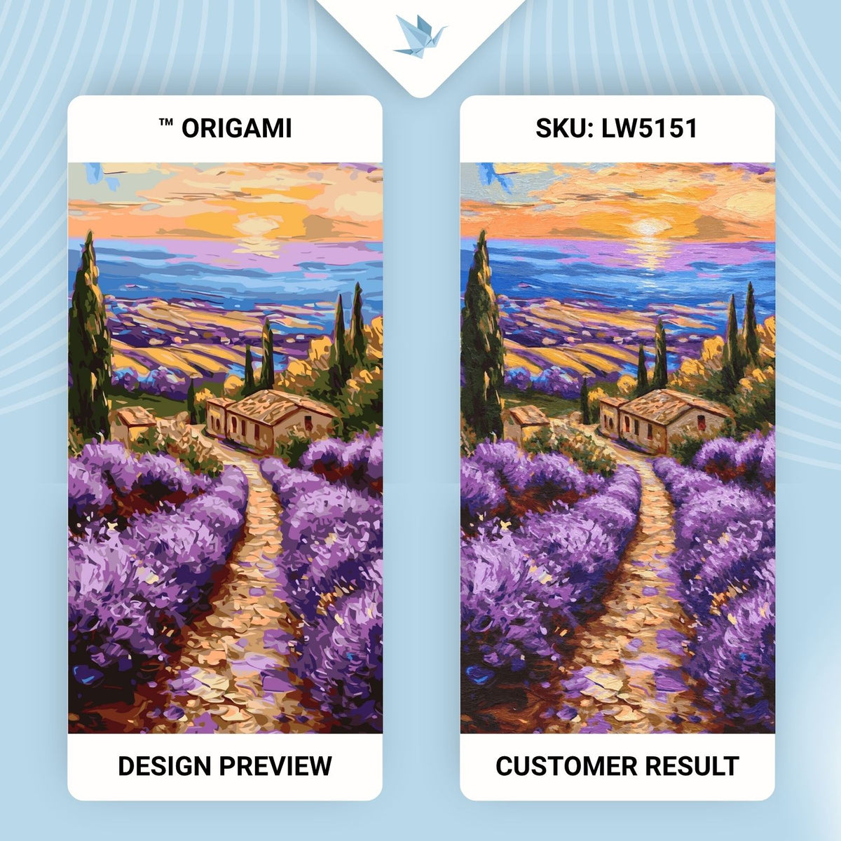 Pictură pe numere pe șasiu 40×80 cm – Parfumurile Provencei – Peisaj – LW 5151