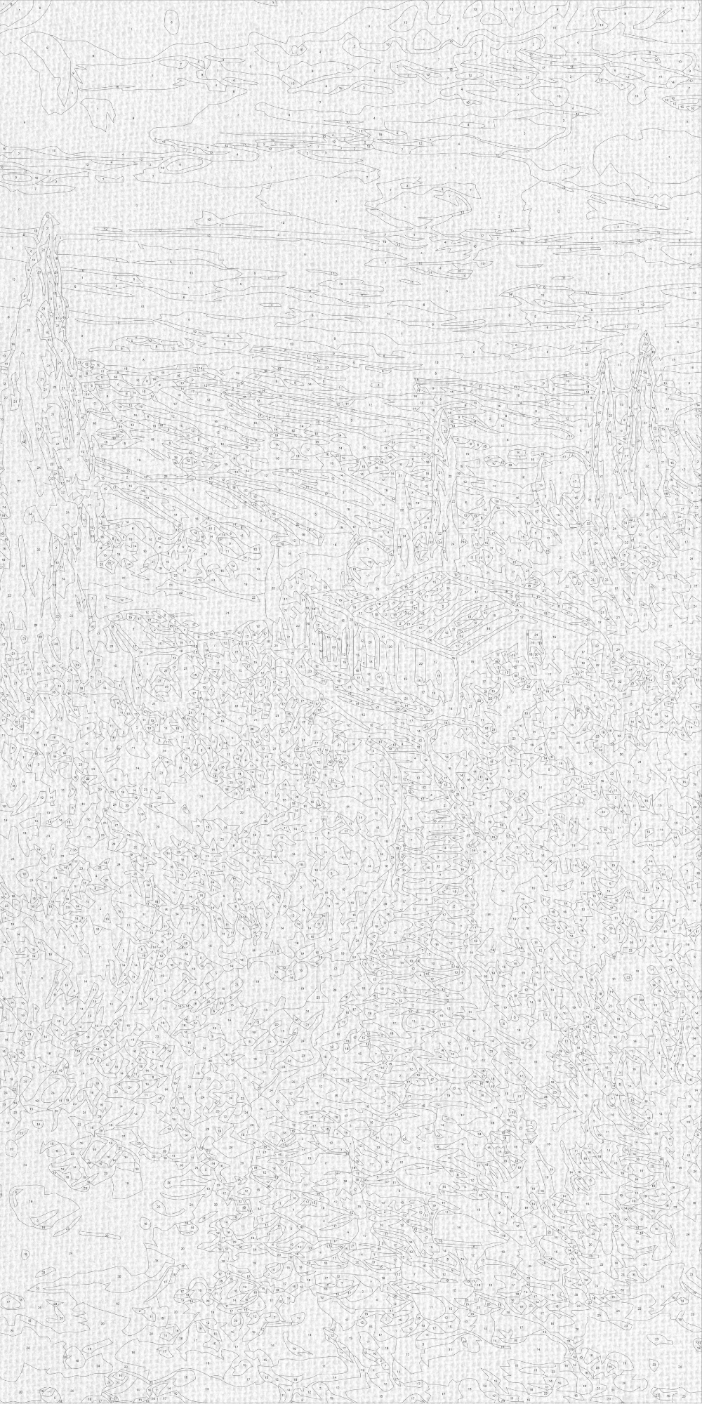 Pictură pe numere pe șasiu 40×80 cm – Parfumurile Provencei – Peisaj – LW 5151