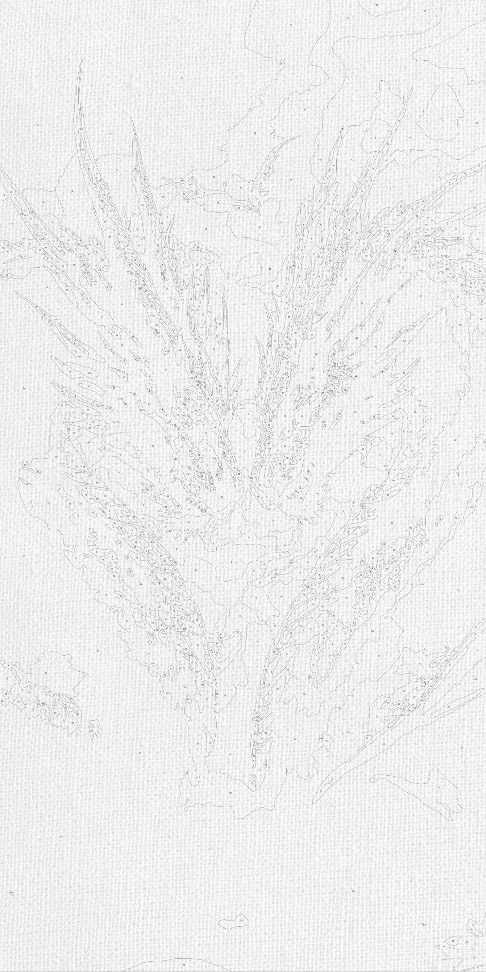 Pictură pe numere pe șasiu 40×80 cm – Puterea dragonilor. Fourth Wing – Eroi de film/Animale – LW 5167