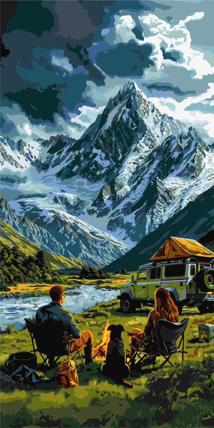 Pictură pe numere pe șasiu 40×80 cm – Drumul spre vis – Peisaj/Oameni – LW 5174