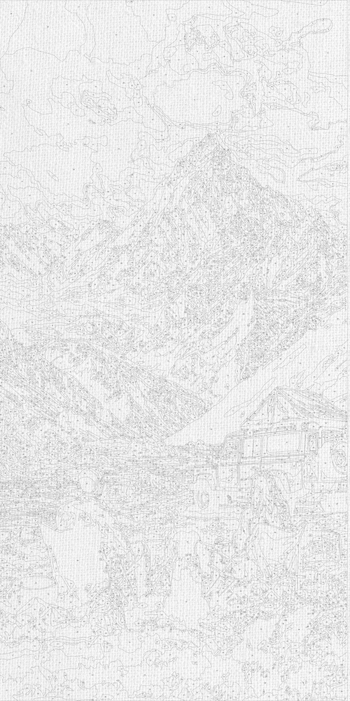 Pictură pe numere pe șasiu 40×80 cm – Drumul spre vis – Peisaj/Oameni – LW 5174