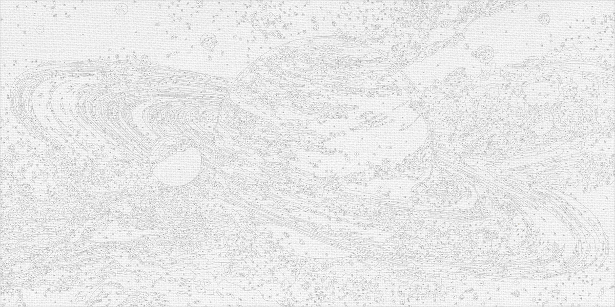 Pictură pe numere pe șasiu 40×80 cm – Strălucirea planetelor cu culori metalice – Spațiu – LW 5188
