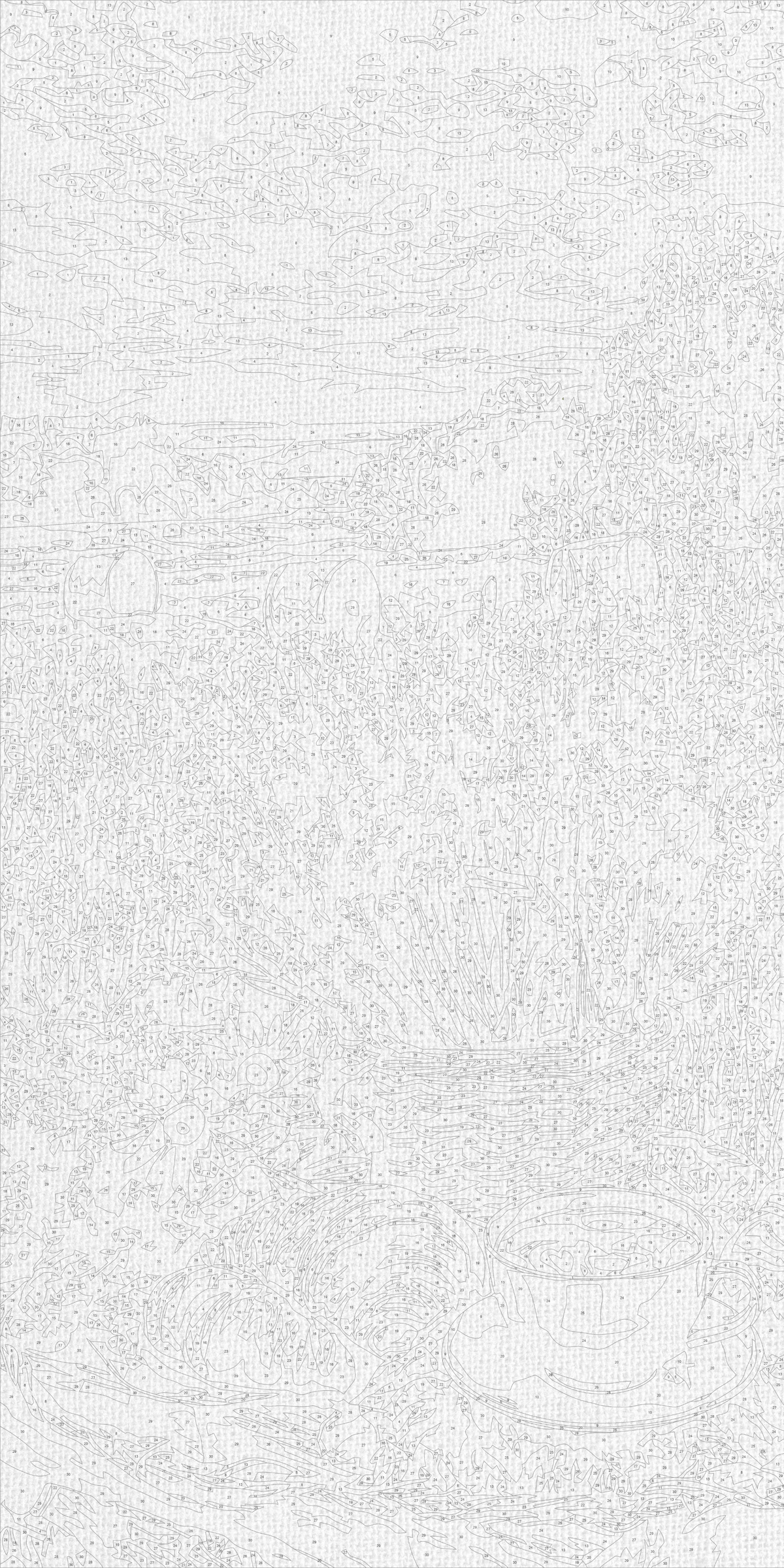 Pictură pe numere pe șasiu 40×80 cm – Dimineață cu levănțică – Peisaj/Flori/Natură statică – LW 5190
