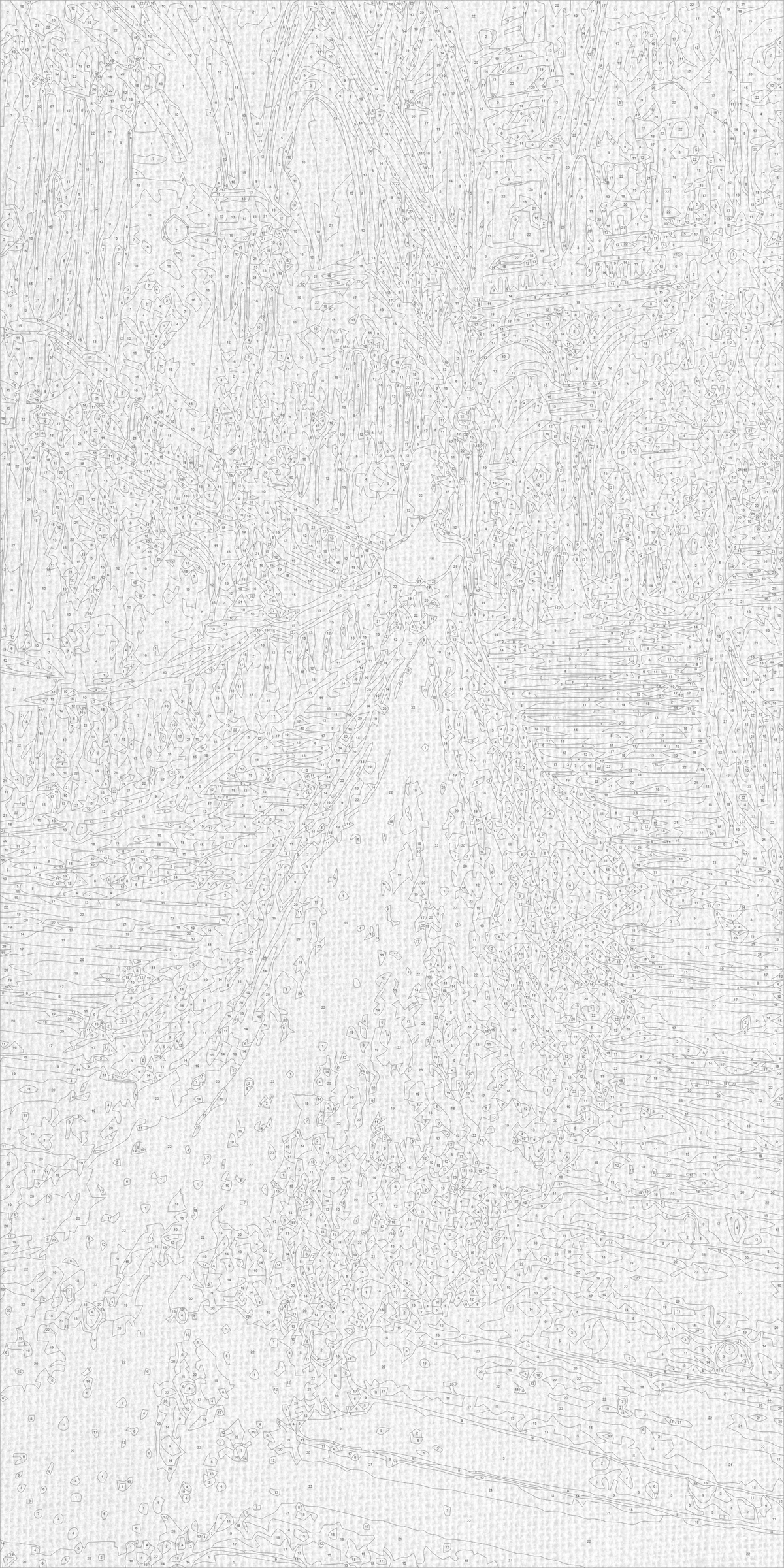 Pictură pe numere pe șasiu 40×80 cm – Fata luminii cu culori metalice – Oameni – LW 5191