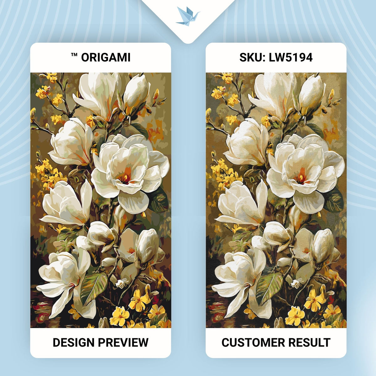 Pictură pe numere pe șasiu 40×80 cm – Magnolie înflorită – Flori – LW 5194