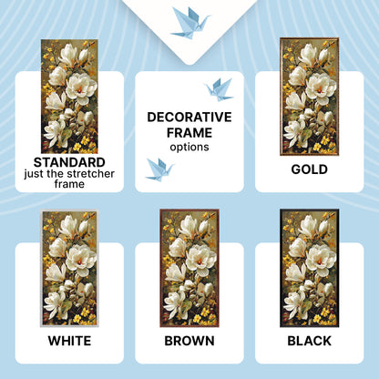 Pictură pe numere pe șasiu 40×80 cm – Magnolie înflorită – Flori – LW 5194