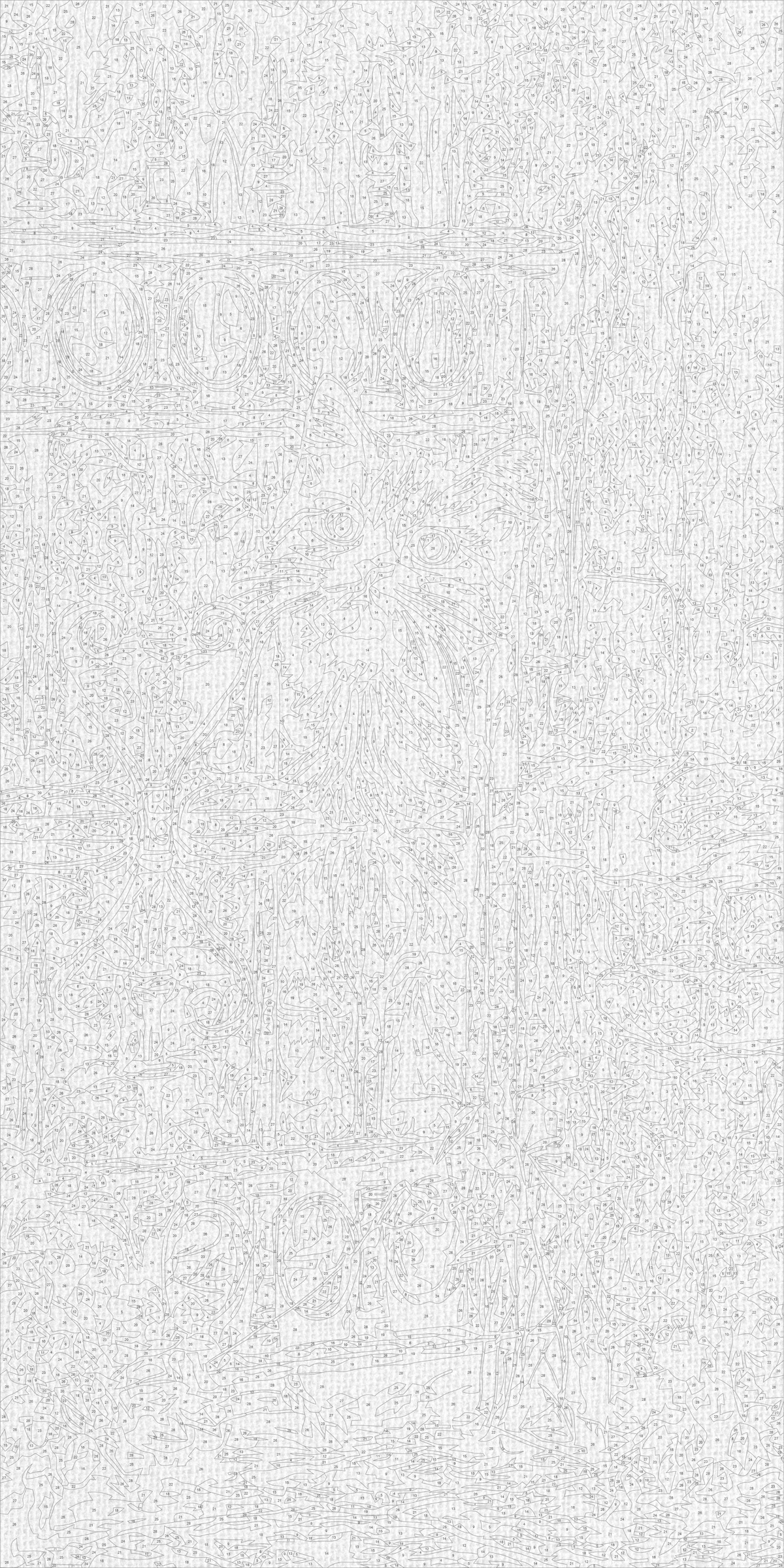 Pictură pe numere pe șasiu 40×80 cm – Pisoi în grădina vintage – Animale – LW 5209