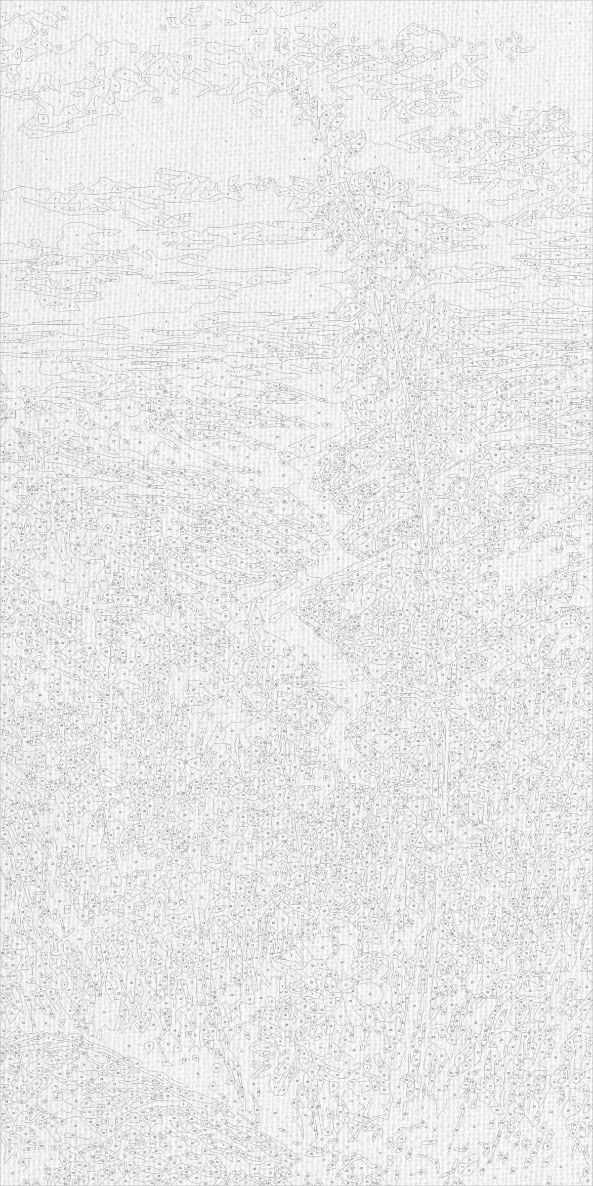 Pictură pe numere pe șasiu 40×80 cm – Drum cu levănțică – Peisaj/Flori – LW 5214