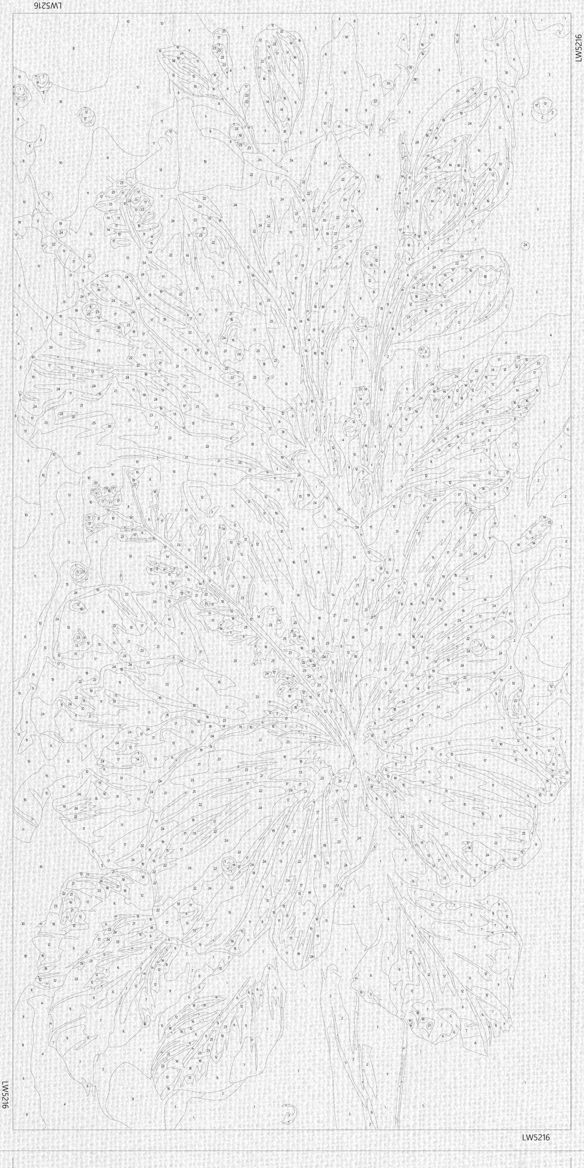 Pictură pe numere pe șasiu 40×80 cm – Iriși de lux cu culori metalice – Flori – LW 5216