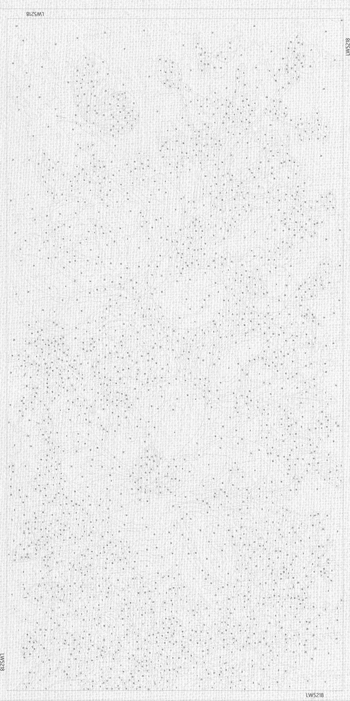 Pictură pe numere pe șasiu 40×80 cm – Magnolii și fluturi cu culori metalice – Flori – LW 5218