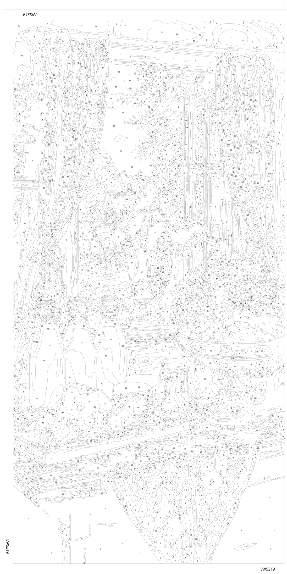 Pictură pe numere pe șasiu 40×80 cm – Idilă rurală cu vacă – Animale/Natură statică – LW 5219