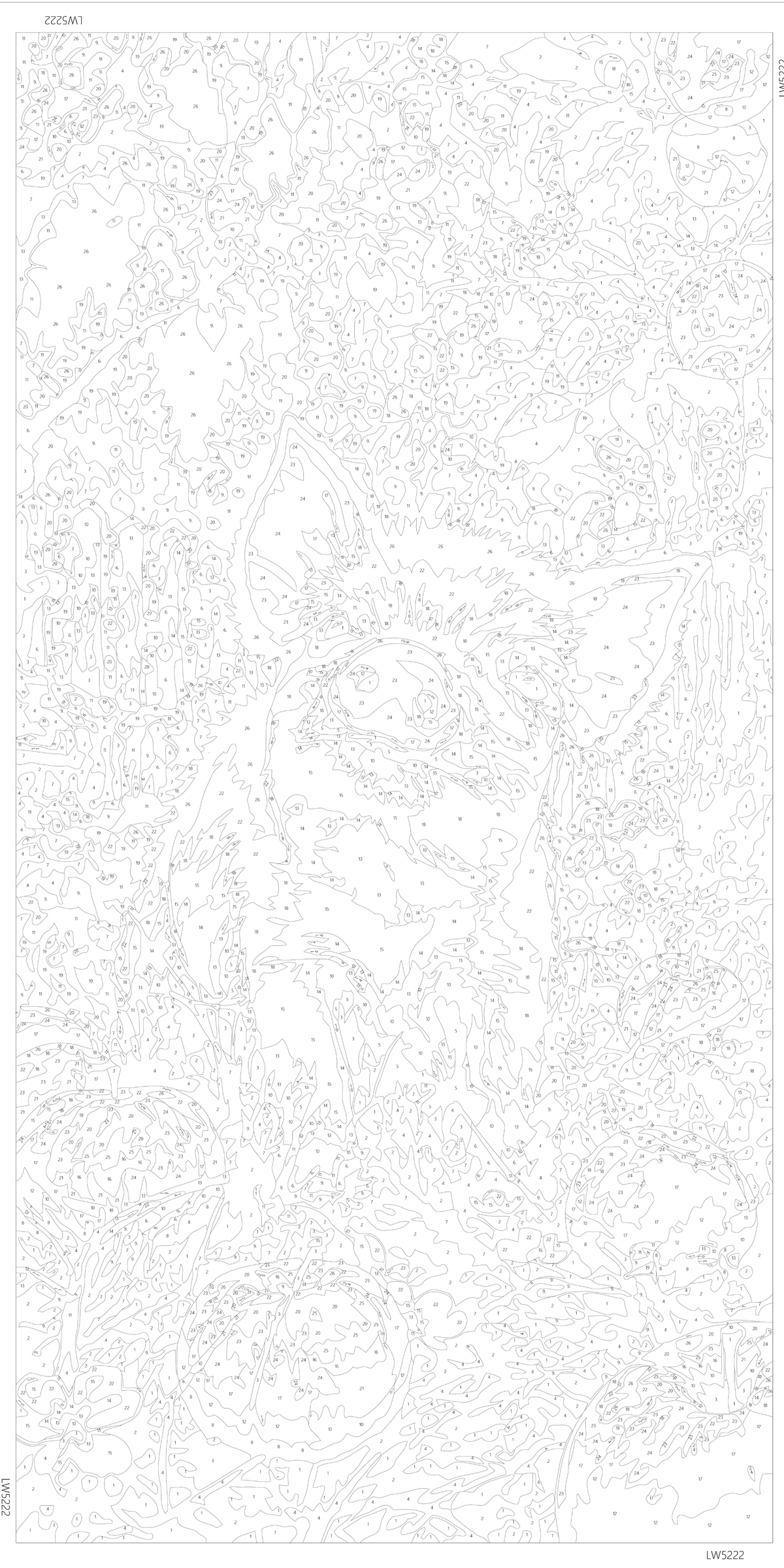 Pictură pe numere pe șasiu 40×80 cm – Purceluș fericit – Animale – LW 5222