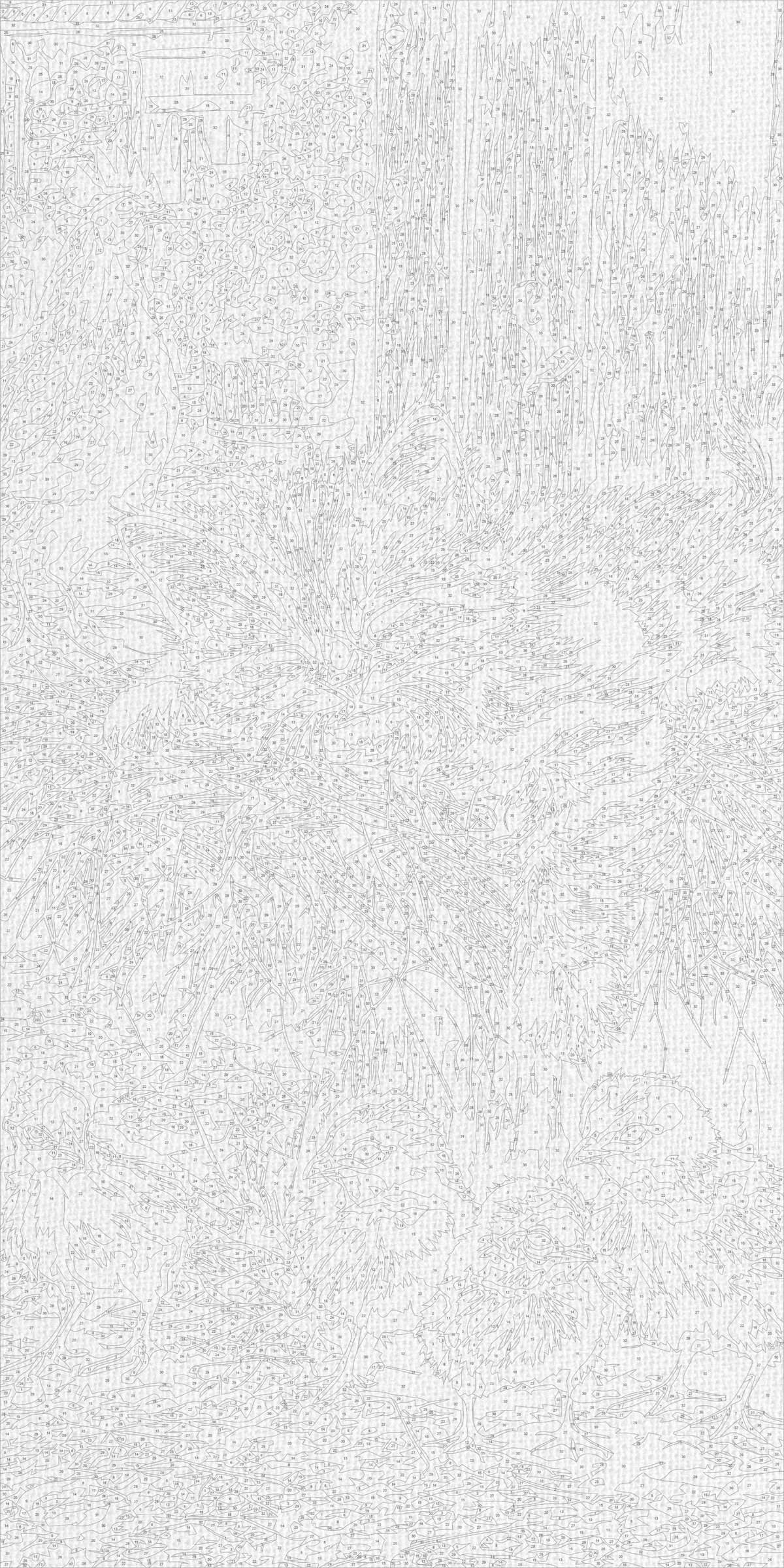 Pictură pe numere pe șasiu 40×80 cm – Vis dulce: pisoi, cocoș și puișori – Animale – LW 5230