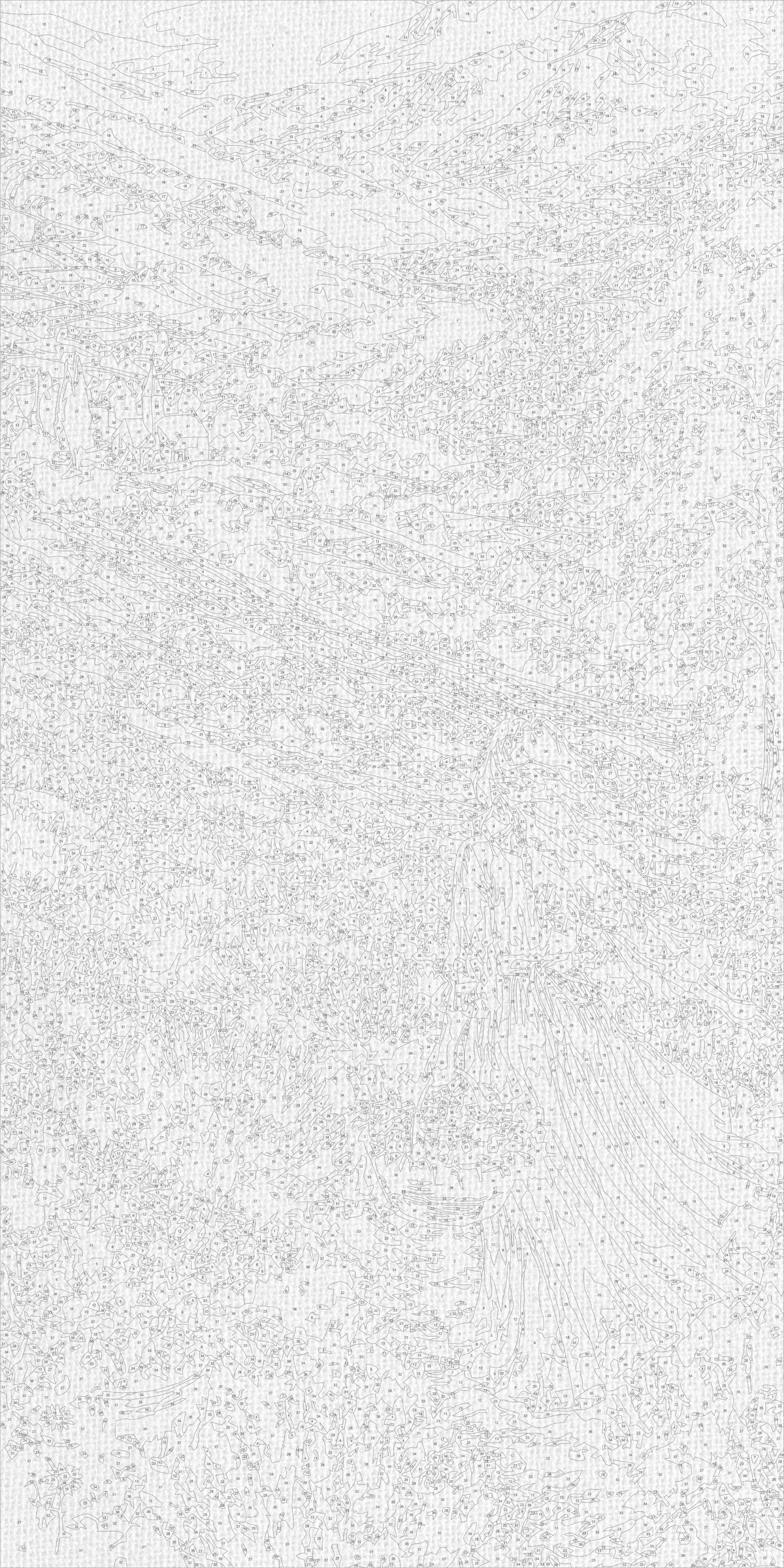 Pictură pe numere pe șasiu 40×80 cm – Fată printre levănțică – Peisaj/Oameni – LW 5236