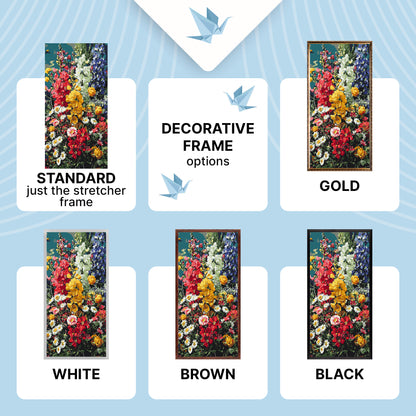 Pictură pe numere pe șasiu 40×80 cm – Simfonie însorită – Flori – LW 5245