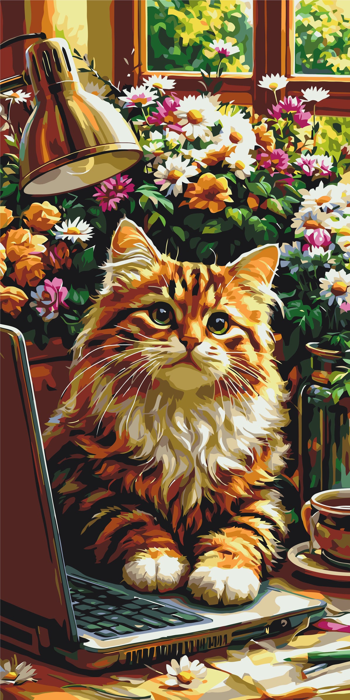 Pictură pe numere – office manager pufos