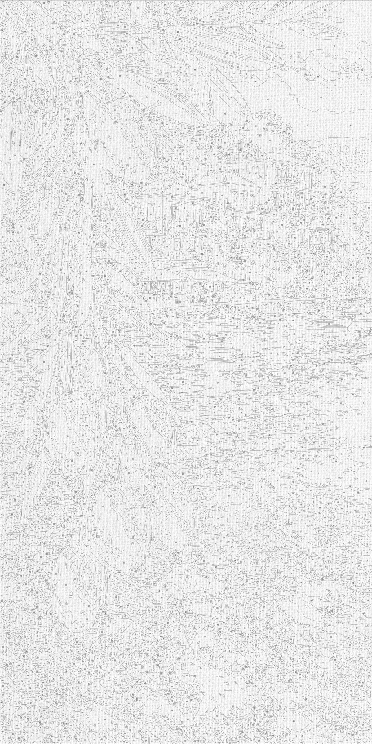 Pictură pe numere pe șasiu 40×80 cm – Vis mediteranean – paradisul măslinilor – Peisaj – LW 5247