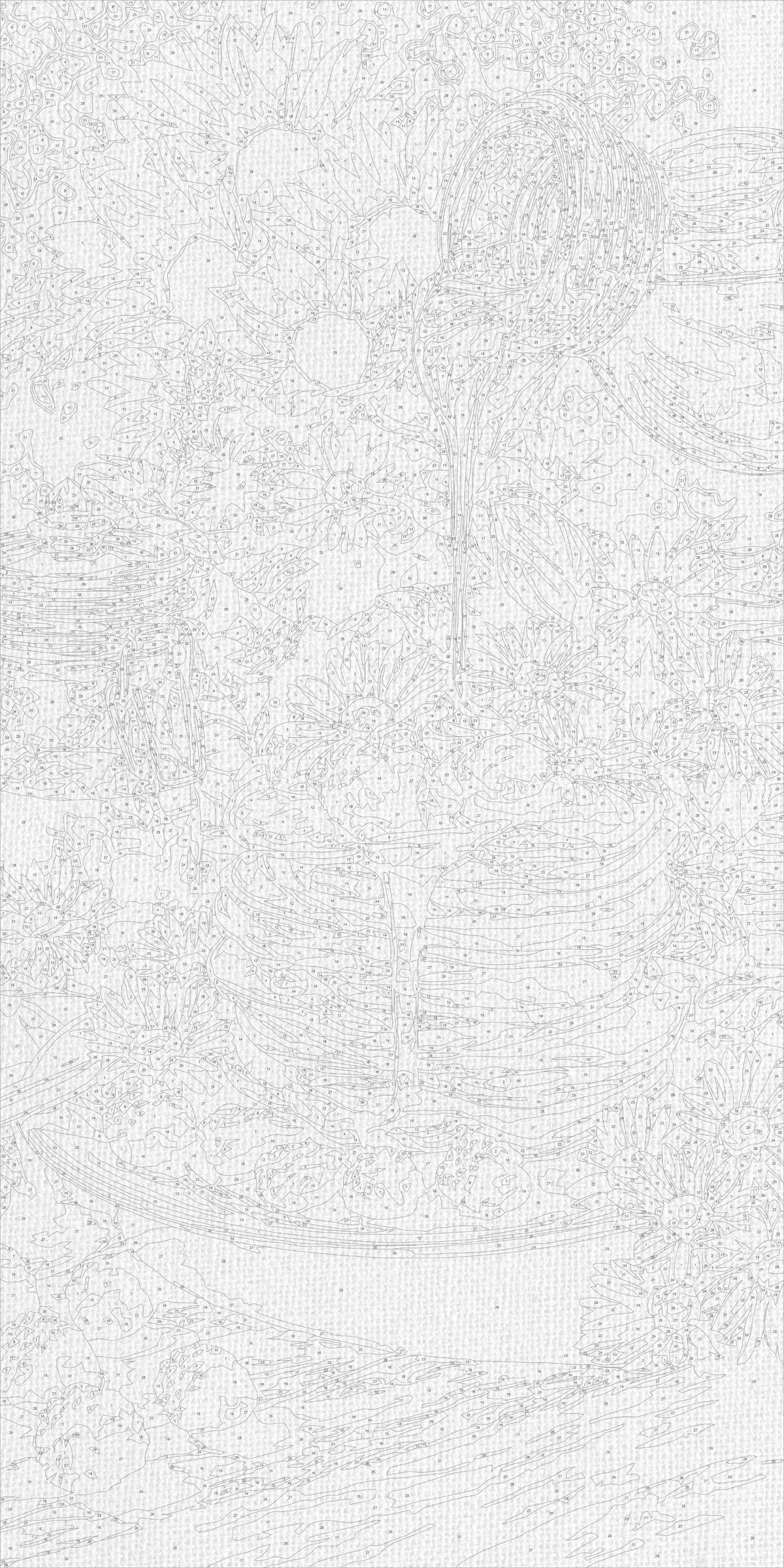 Pictură pe numere pe șasiu 40×80 cm – Dimineață de vară cu zmeură – Flori/Natură statică – LW 5248
