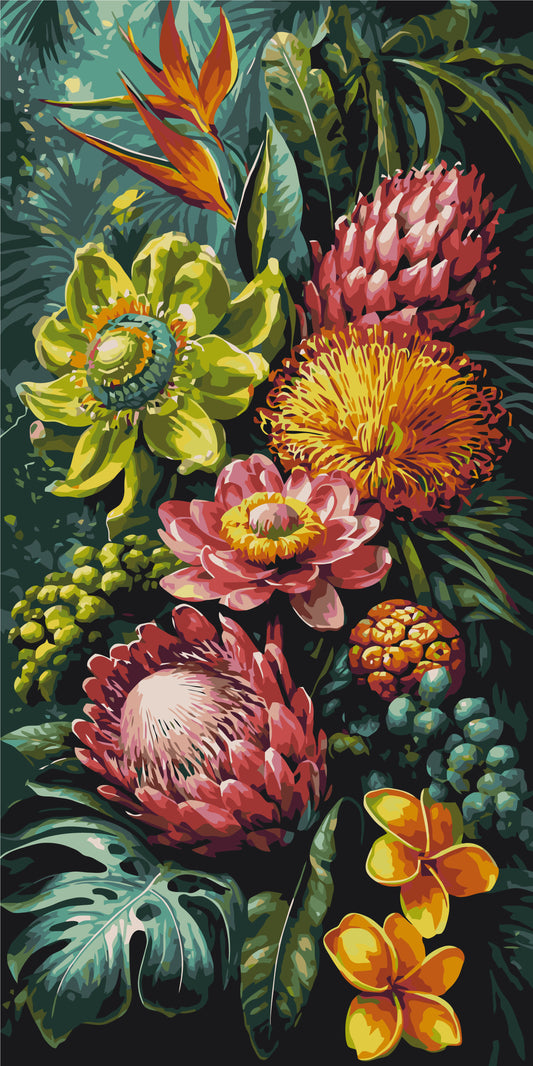 Pictură pe numere – simfonie tropicală
