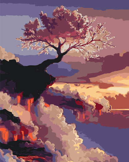 Pictură pe numere pe șasiu 40×50 cm – Sakura – Peisaj – LW 727
