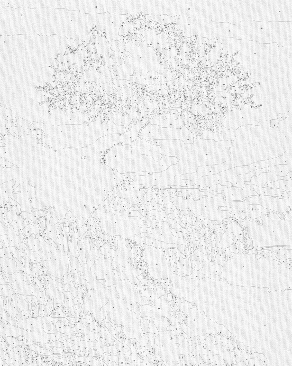 Pictură pe numere pe șasiu 40×50 cm – Sakura – Peisaj – LW 727