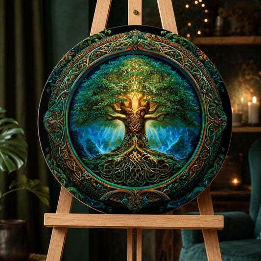 Pictură pe numere rotundă – arborele vieții, spiritul pădurii străvechi