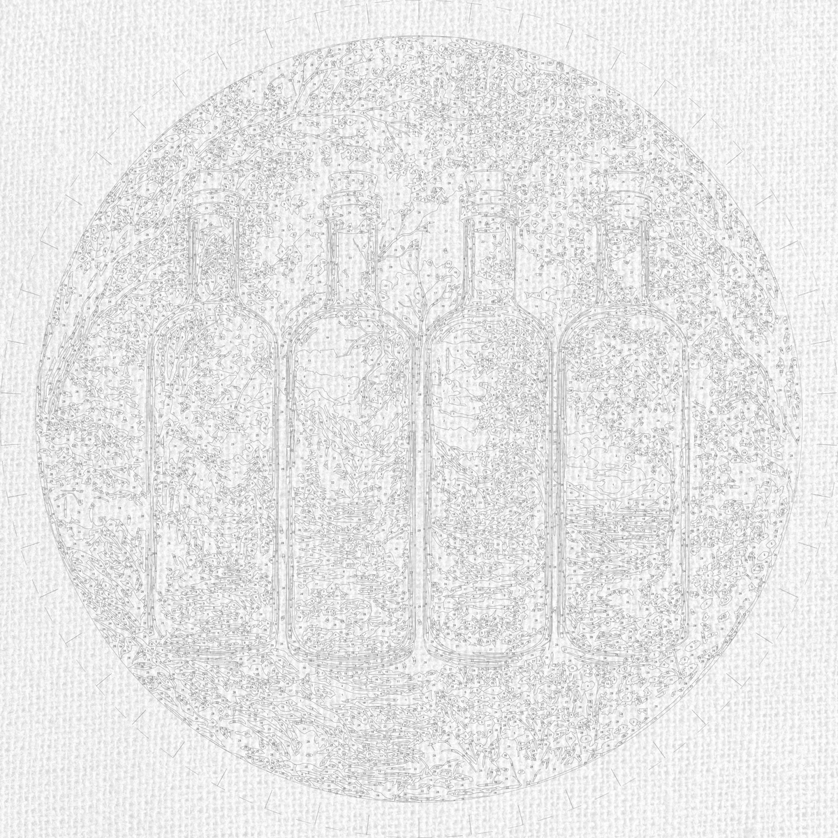 Pictură pe numere rotundă Ø45 cm – Anotimpurile – Peisaj – OR 2005