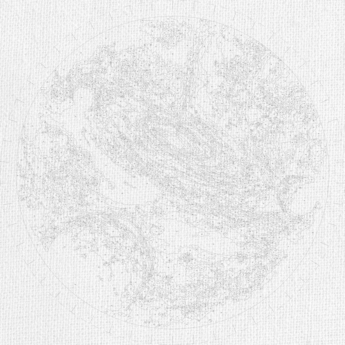 Pictură pe numere rotundă Ø45 cm – În inima universului – Spațiu – OR 2039